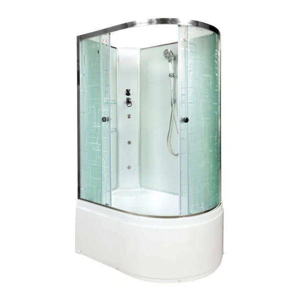 Душевая кабина Deto EM 110x80 см без крыши, с раздвижными дверьми - фото 6