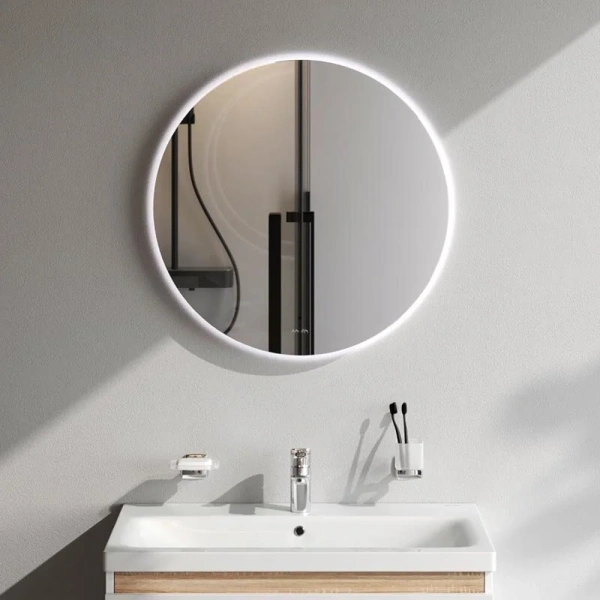Зеркало с подсветкой Am.Pm X-Joy 65 см с ик-сенсором, круглой формы - фото 5