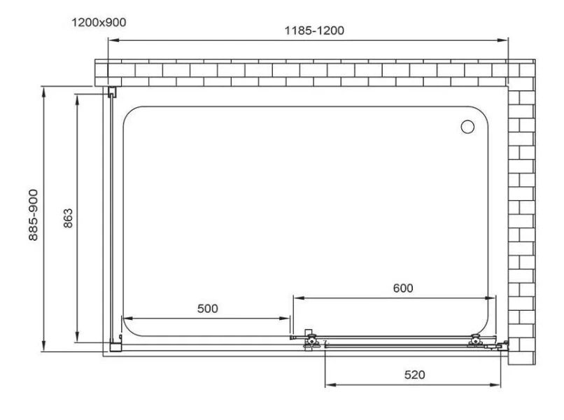 Душевой уголок Vincea Alpha 120х90 см стекло текстурное, современные, hi-tech - фото 3