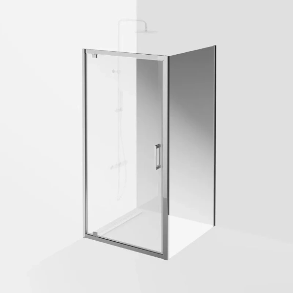 Душевая дверь в нишу Kerama Marazzi Vetro 100 см профиль хром - фото 4