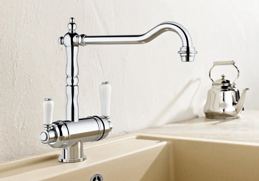 Смеситель для кухни, хром, Blanco Sora, классические, ретро - фото 3