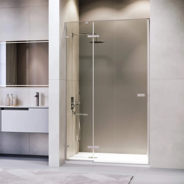 Душевая дверь в нишу RGW Stilvoll SV-004 130 см профиль хром, стекло прозрачное - фото 1