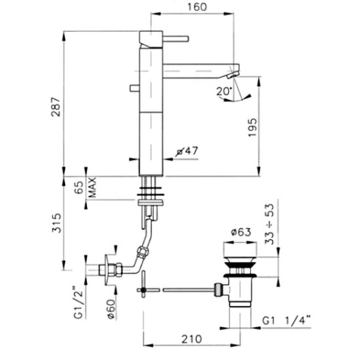 Смеситель для раковины Nicolazzi Antelao 3872 - фото 4