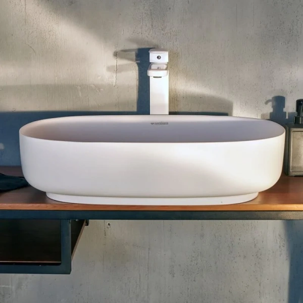 Раковина Montebianco Conca 54 см белая матовая, одинарные - фото 8