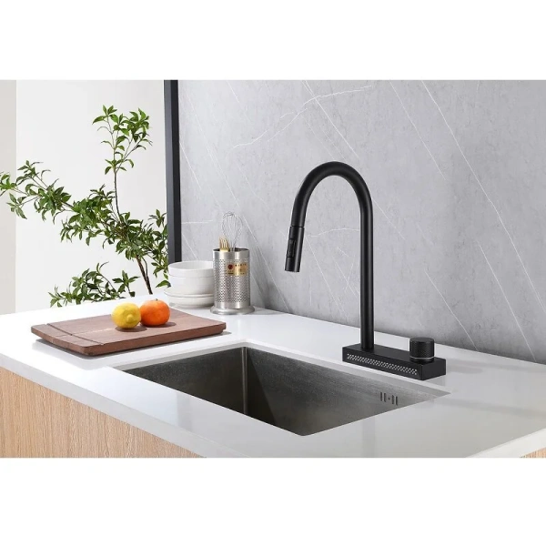 Смеситель для кухни Abber Wasser Kreis черный матовый, современные, hi-tech - фото 3