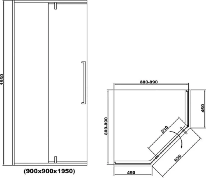 Душевой уголок RGW Stilvoll SV-81 90х90 см профиль хром, многоугольные - фото 2