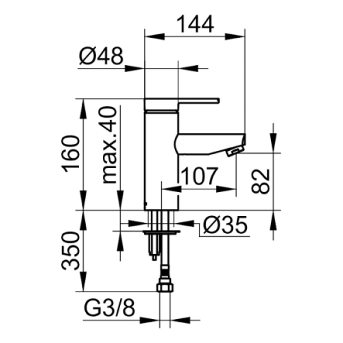 Смеситель для раковины Keuco Plan Blue 53902 010100 - фото 2