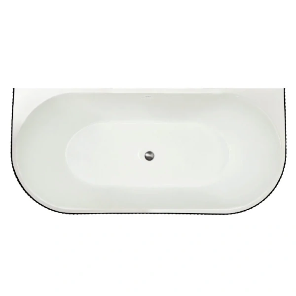 Ванна акриловая Royal Bath Nero RB611902BL-GR, 150 x 75 см, цвет белый/черный - фото 2