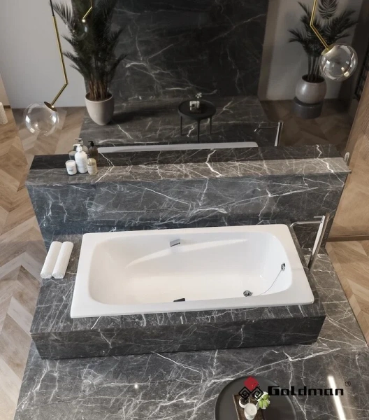 Ванна чугунная Goldman Art, 180 х 85 см, цвет белый, AT18085 - фото 3