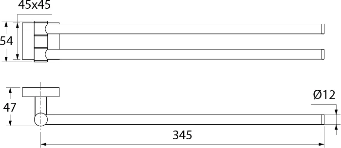 Полотенцедержатель IDDIS Edifice поворотный - фото 2