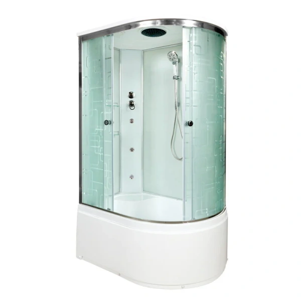 Душевая кабина Deto EM 110x80 см правая, со стеклянными задними стенками - фото 8