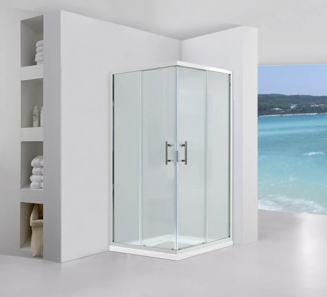 Душевой уголок Black&White Stellar Wind 80x80 см профиль хром, стекло прозрачное - фото 3