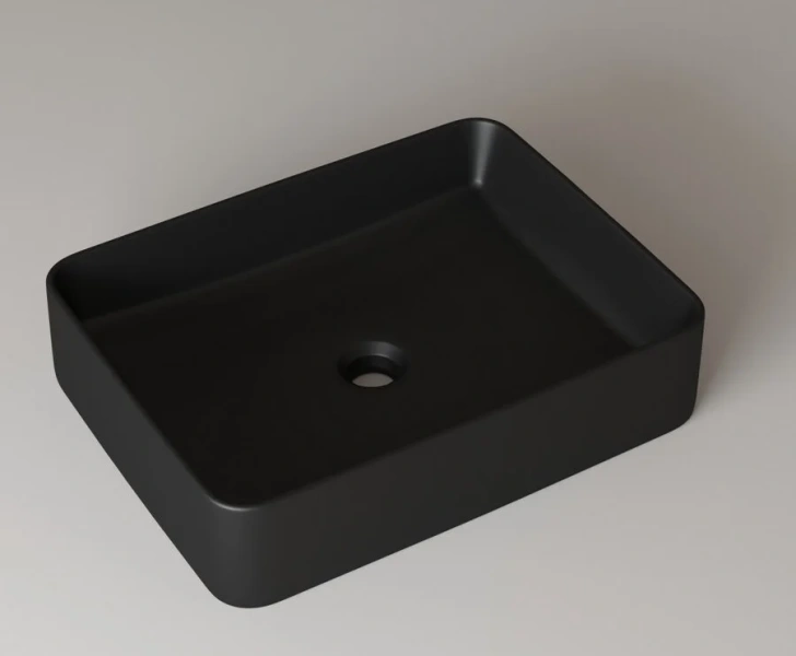 Раковина IDDIS Slide 47 см черная, в форме чаши, прямоугольной формы - фото 5