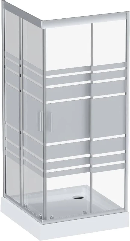 Душевой уголок Am.Pm Tender 90x90 см профиль хром, стекло прозрачное, раздвижные - фото 7