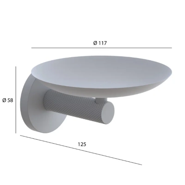 Мыльница Boheme Uno Matt White - фото 4