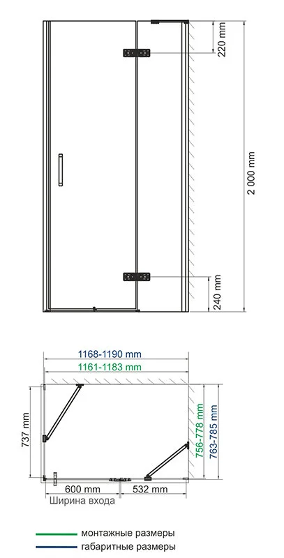 Душевой уголок WasserKRAFT Aller 120х80 см левый, современные, hi-tech - фото 3