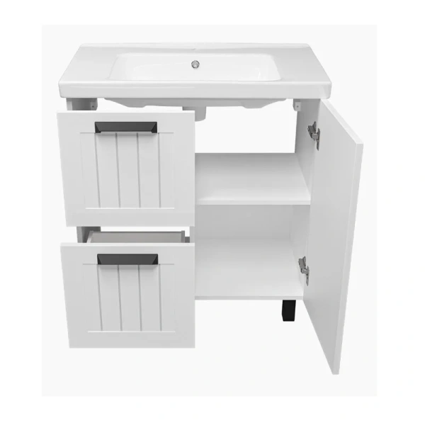 Тумба с раковиной напольная Misty Спарта 80 см ЛДСП, напольная, пристенная - фото 4