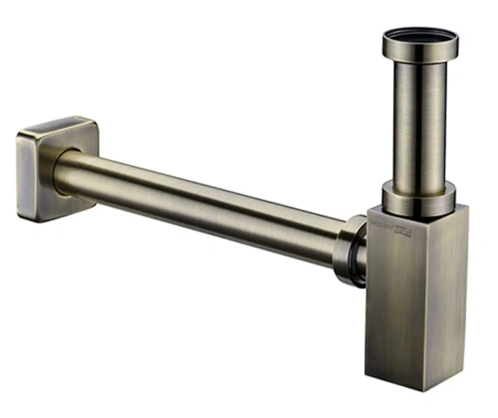 Сифон для раковины Wasserkraft светлая бронза - фото 1