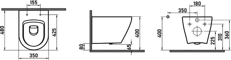 Унитаз с инсталляцией BERGES Okus кнопка черная index_3 - фото 10