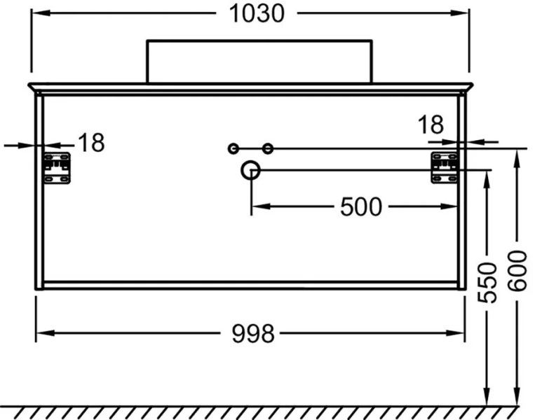 Тумба под раковину подвесная Jacob Delafon Madeleine 100 см с подсветкой, белая блестящая, подвесная, пристенная - фото 4