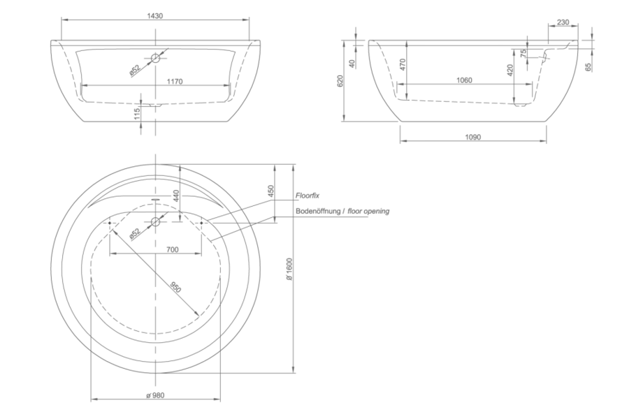 Ванна акриловая Knief Club 0100-075-07 160 х 62 см, без гидромассажа - фото 5
