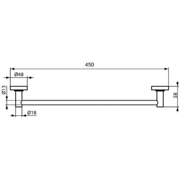 Полотенцедержатель Ideal Standard Iom хром, современные, hi-tech - фото 2