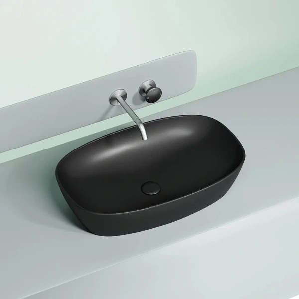 Раковина Ceramica Nova Element 60 см черная матовая, в форме чаши, прямоугольной формы - фото 5