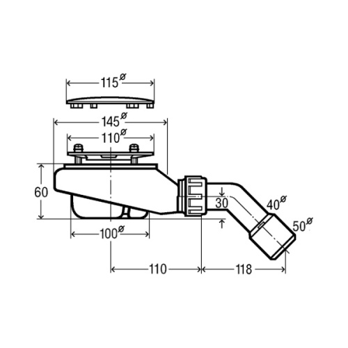 Сифон для душевого поддона Viega Tempoplex хром - фото 2