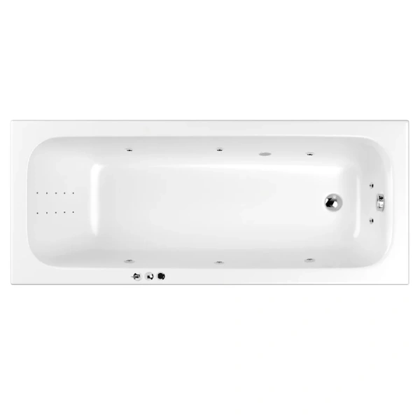 Ванна акриловая гидромассажная Whitecross Vibe Smart nano, 0105.170070.100.SMARTNANO.CR, 170 x 70 см, белый/хром - фото 1