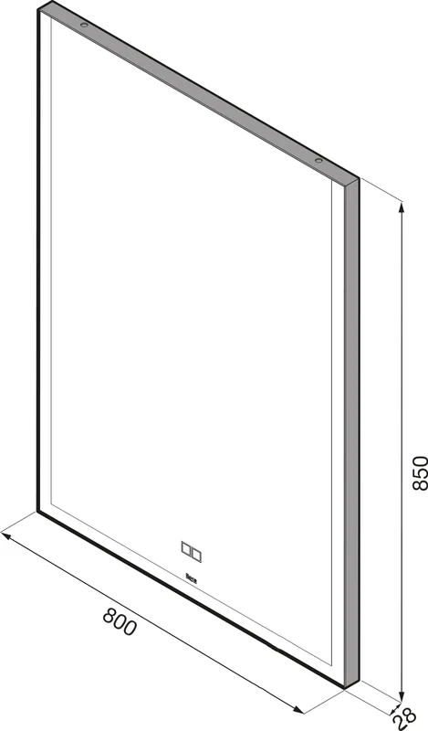 Зеркало с подсветкой Roca Aneto 80 см с системой AntiSteam, прямоугольные - фото 6