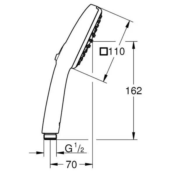 Лейка для душа Grohe Tempesta хром - фото 2