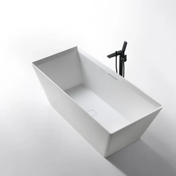 Ванна из искусственного камня Abber Berlin 170x75 см белая, без гидромассажа, большие - фото 6