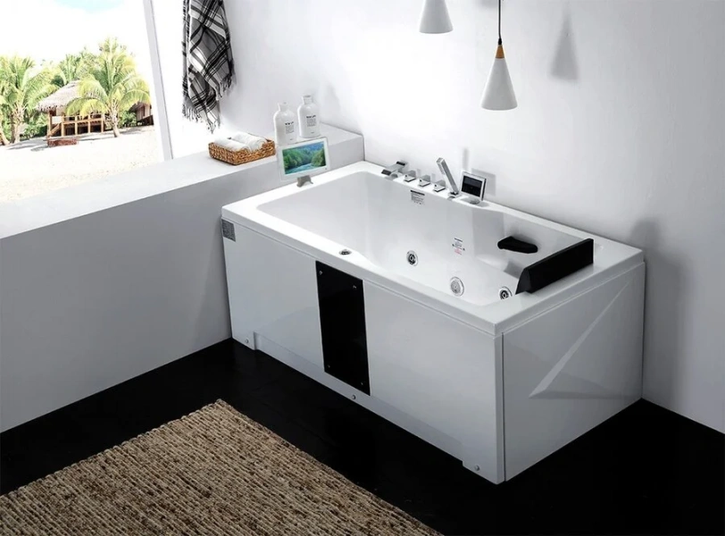 Акриловая ванна правосторонняя Gemy, глубокие - фото 3