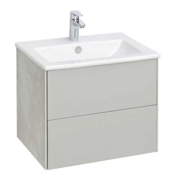 Тумба с раковиной подвесная Акватон Сохо 1A258001AJ 60 см с двумя ящиками