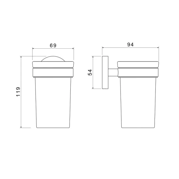 Стакан для ванной Акватек Европа хром - фото 4