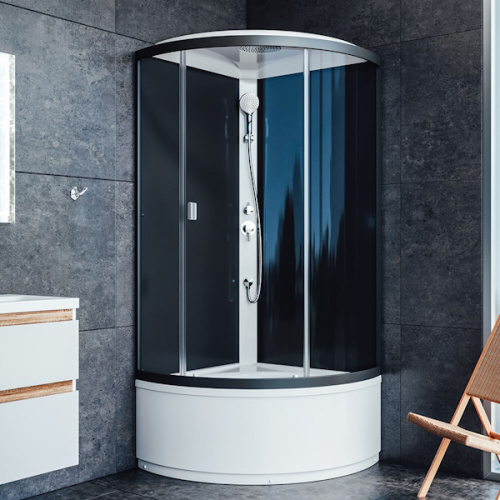 Душевая кабина Am.Pm X-Joy 90х90 см стекло графит - фото 4