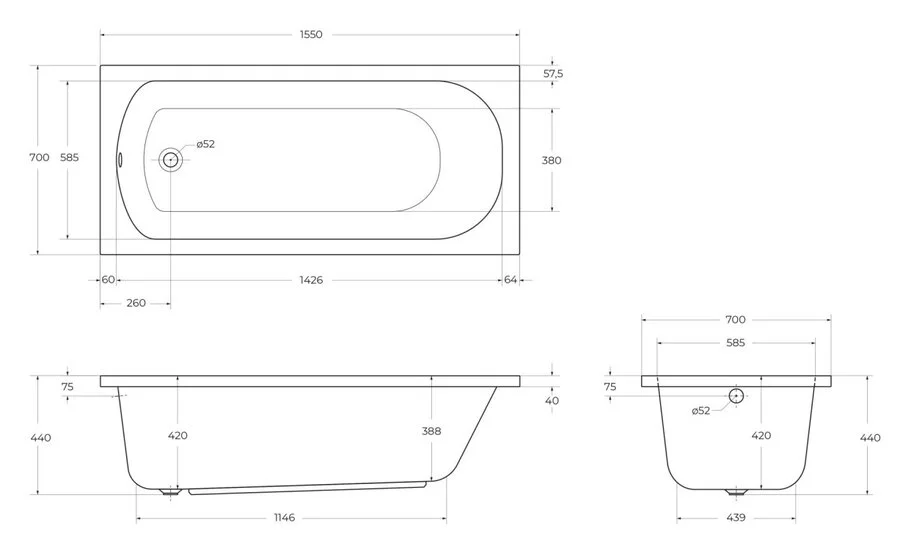 Схема, без гидромассажа, недорогие, большие - фото 6