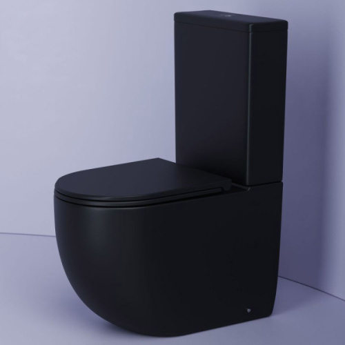 Унитаз компакт Ceramicanova Metropol черный матовый, напольные - фото 2