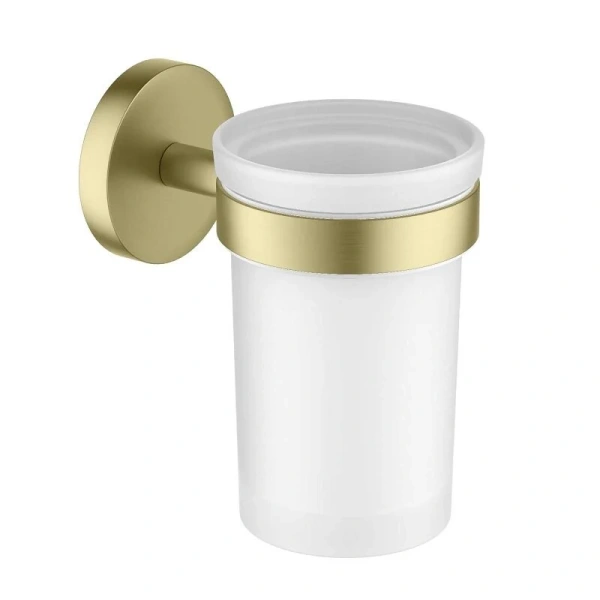 Стакан для ванной Акватек Европа золото шлифованное - фото 1