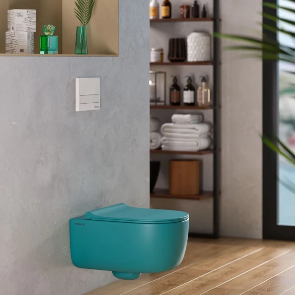 Унитаз подвесной BERGES Ego матовый темно-синий, цветные - фото 6