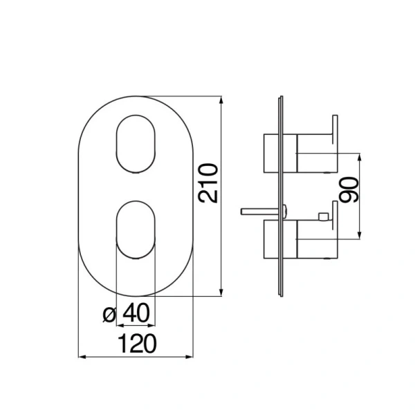 Смеситель для душа Nobili Up UP94102 термостатический - фото 3