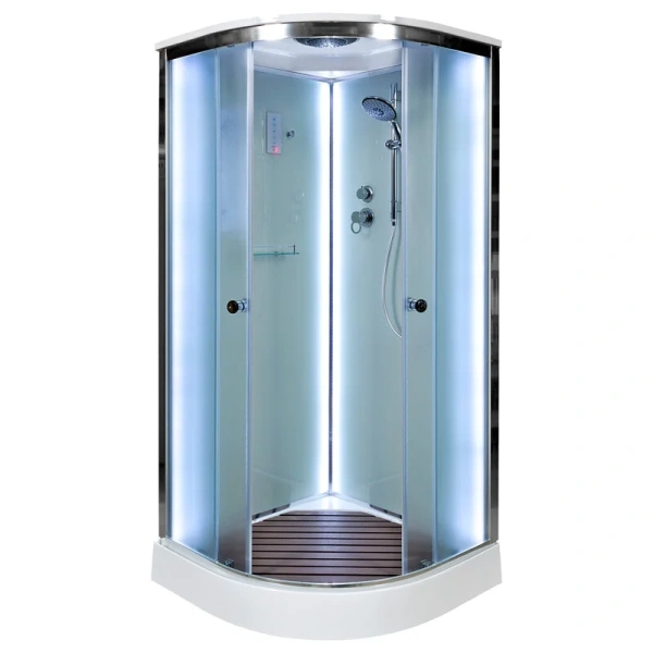 Душевая кабина Deto D 90х90 см с подсветкой - фото 4