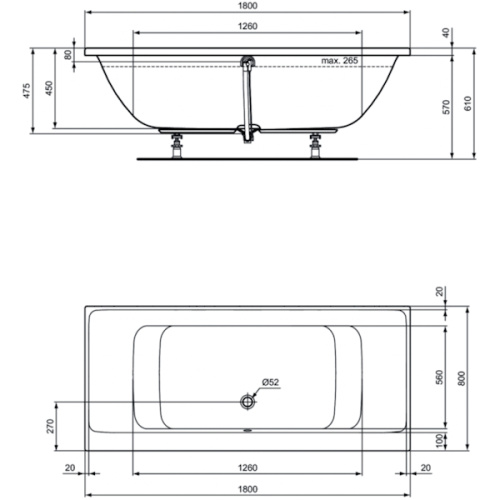 Схема, без гидромассажа, недорогие, большие - фото 6