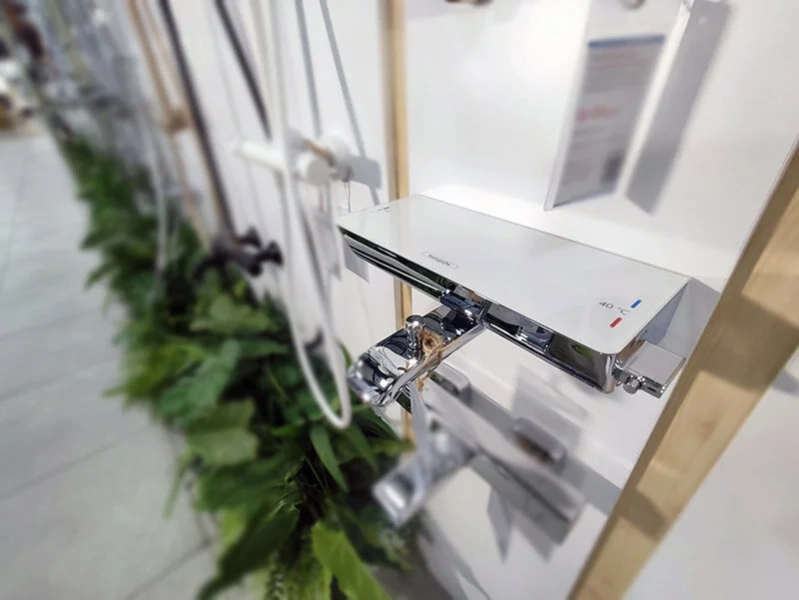 Смеситель для ванны Hansgrohe Ecostat Select полочка хром/белый, хром, белые, комбинированные - фото 4