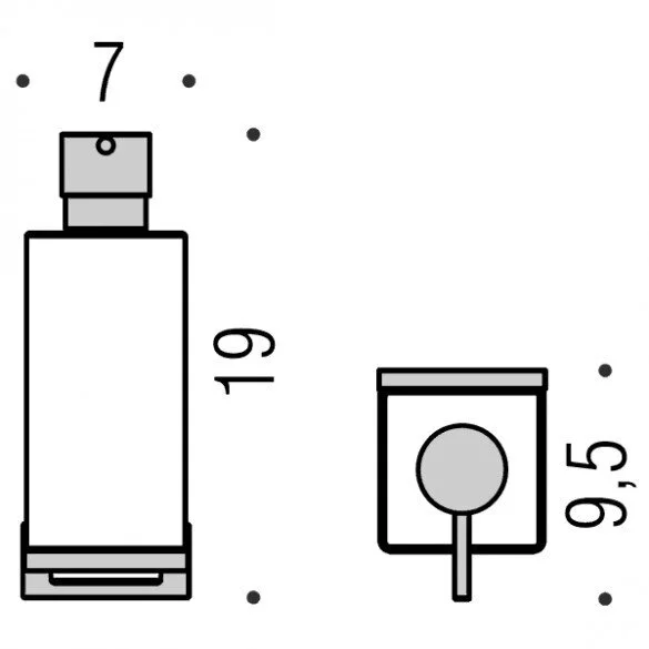 Дозатор для мыла Colombo Look графит матовый, современные, hi-tech - фото 2