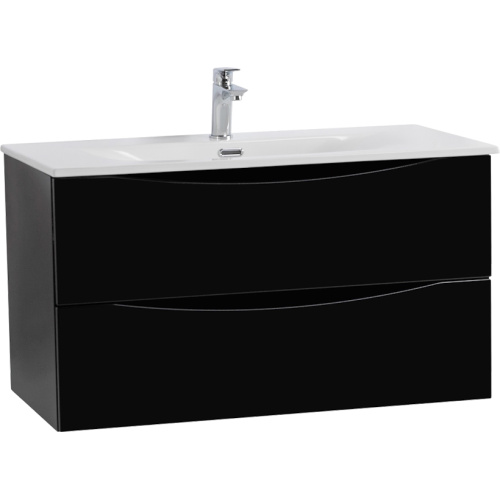 Тумба под раковину подвесная BelBagno Marino-Cer-Mini 100 см Nero Lucido, современная, hi-tech - фото 3