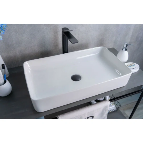 Раковина GID Geometrico N9396 60 см белая, 60 см - фото 6