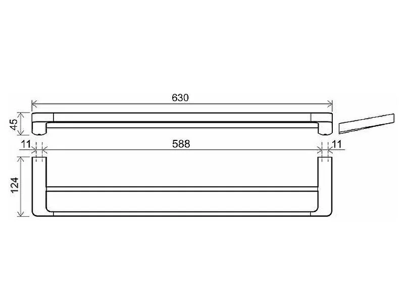 Полотенцедержатель Ravak 10° черный матовый, современные, hi-tech - фото 2