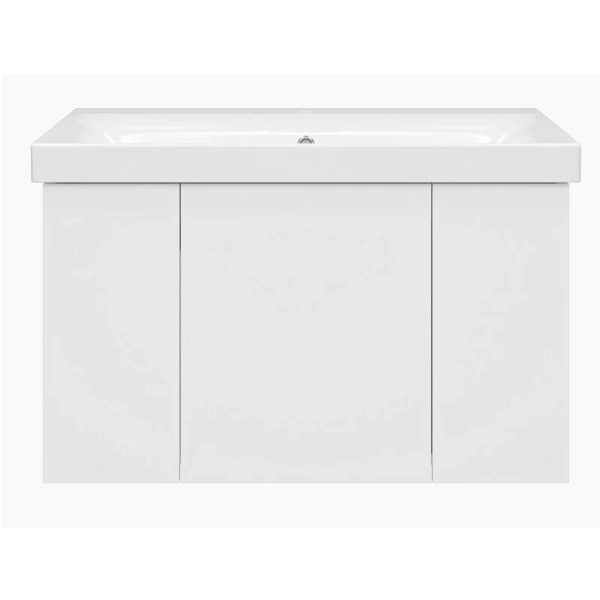 Тумба с раковиной подвесная Misty Лира 80 см с дверцами