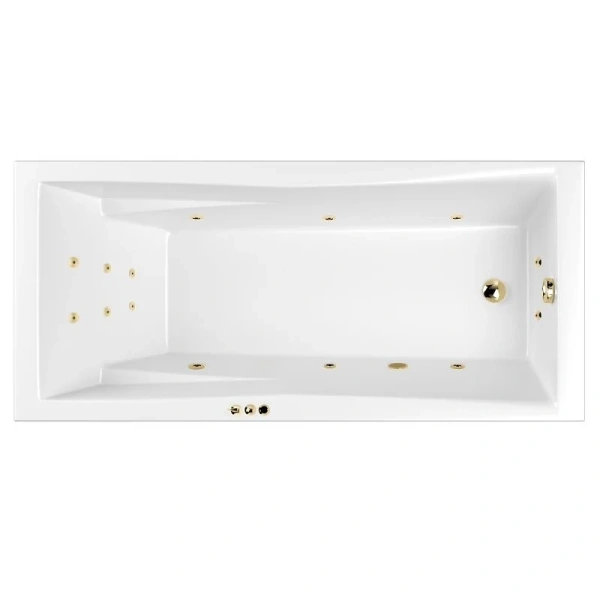 Ванна гидромассажная Whitecross Palace 0104.170075.100.SMART.GL, 170 x 75 см, форсунки золото - фото 1